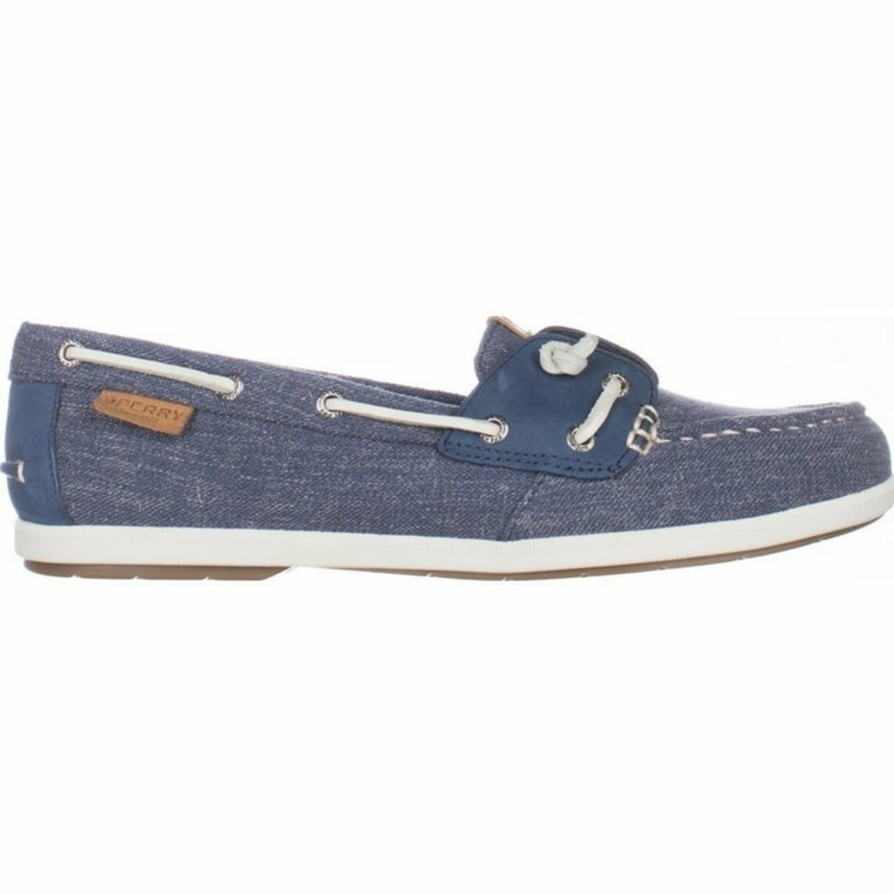🌴Sperry Top-Sider Women's Coil Ivy Blue Denim Boat Loafers Shoes